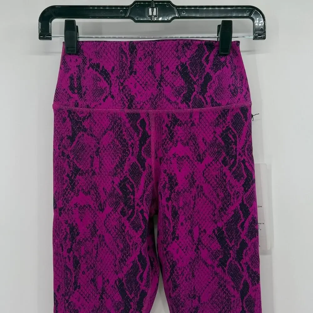 Alo Yoga Viper High Rise Snakeskin Leggings - Purple Pop - XS - New with tags